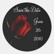 Red Rose on Black-customize it Stickers