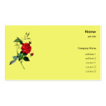 Red rose, P.J. Redoute, rosa inermis Business Card