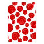 Red Rose Pattern. Business Card Template