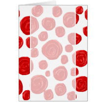 Red Rose Pattern. Card
