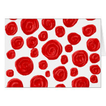 Red Rose Pattern. Cards