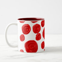 Red Rose Pattern. Coffee Mug