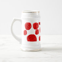 Red Rose Pattern. Coffee Mugs