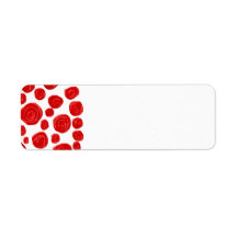 Red Rose Pattern. Custom Return Address Label