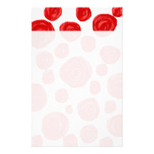 Red Rose Pattern. Customized Stationery