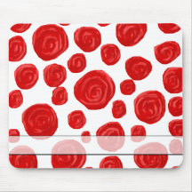 Red Rose Pattern. Mouse Pad