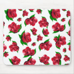 Red Rose Pattern Mouse Pads