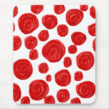Red Rose Pattern. Mousepads