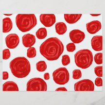 Red Rose Pattern. Personalized Flyer