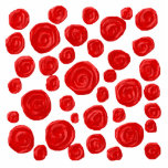 Red Rose Pattern. Photo Sculpture