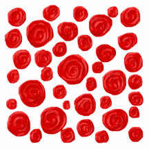 Red Rose Pattern. Photo Sculpture