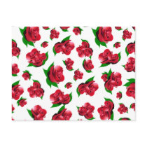 Red Rose Pattern Post Card