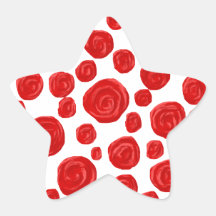 Red Rose Pattern. Sticker