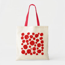 Red Rose Pattern. Tote Bag