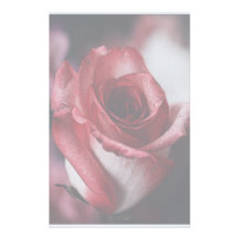 Red Rose Personalized Stationery
