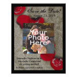Red Rose Petals on Sand Beach Wedding Personalized Invitation