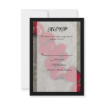 Red Rose Petals on Sand Beach Wedding RSVP invitations