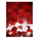Red Rose Petals Painting Art  - postcards