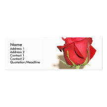 Red Rose Photo Wedding Favour Tag Customizable Business Card Templates