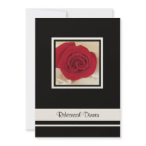 Red Rose Rehearsal Dinner Invitation