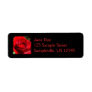 Red Rose Return Address Label