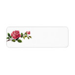 Red Rose Return Address Label