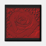 Red Rose "Sculpture" Fridge Magnets