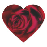 Red Rose template stickers, heart-shaped