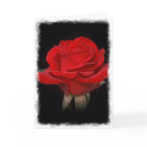 Red Rose Thank You Card