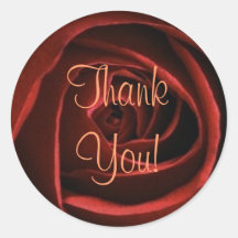 Red Rose THANK YOU Sticker