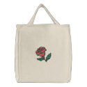 Red Rose Tote embroidered bags