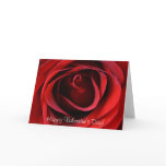 Red Rose Up Close, Happy Valentine's Day! Greeting Card