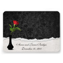 Red Rose Vow Renewal Invite