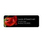 Red Rose Wedding Return Address Labels labels