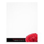 Red Rose with Black Accent Letterhead letterhead