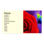Red Rose With Butterfly Painting Art - Multi Business Cards