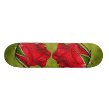 Red Rosebud Skate Board