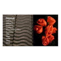 Red Roses and black wave design Business Card Templates