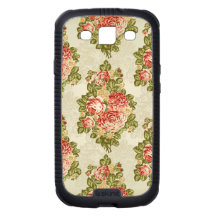 Red roses and green leafs galaxy s3 cases