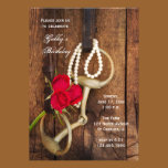 Red Roses and Horse Bit Country Birthday Party invitations