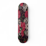 Red Roses and Skull Skateboard