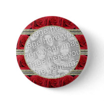Red roses badges & buttons - customizable