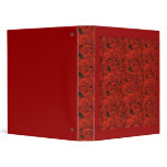 Red roses 3 ring binder