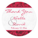 Red Roses Galore Wedding Favour Sticker