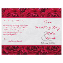 Red Roses Galore Wedding Program