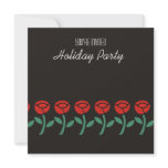 Red Roses Holiday Party Invitations