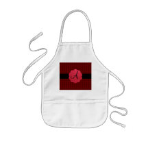 Red roses monogram aprons