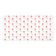 Red Roses Pattern. Personalized Photo Card
