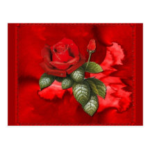 Red roses postcard