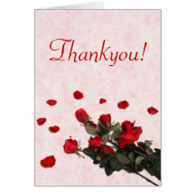 Red Roses -  Thankyou Cards